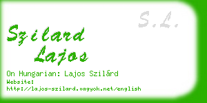 szilard lajos business card